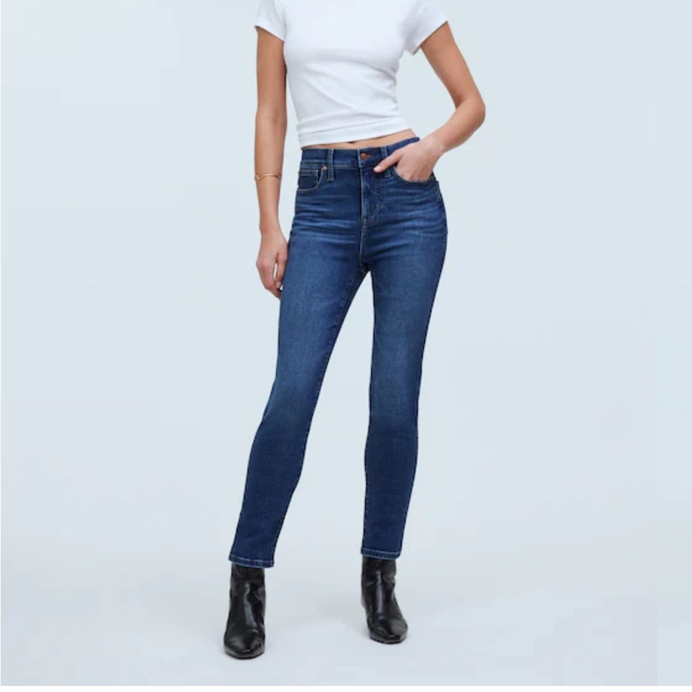 Madewell Petite Stovepipe Jeans pendleton wash 27P